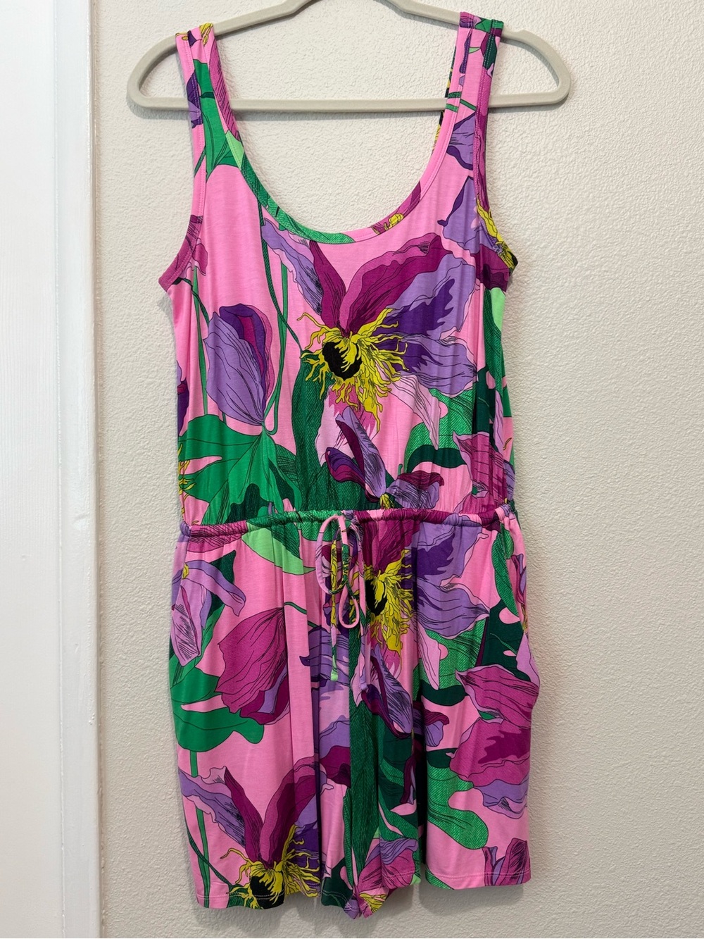 Express Pink, Purple & Green Floral Romper